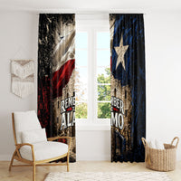 Remember The Alamo Texas Flag Window Curtain Distressed Historical Texan Pride