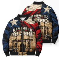Remember The Alamo Texas Bomber Puffer Jacket Texan Pride Historical Heritage