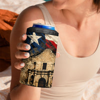Remember The Alamo Texas 4 in 1 Can Cooler Tumbler Texan Pride Historical Heritage
