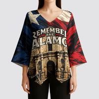 Remember The Alamo Texas Kimono Sleeve Blouse Texan Pride Historical Heritage