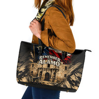 Remember The Alamo Texas Leather Tote Bag Texan Pride Historical Heritage