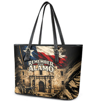 Remember The Alamo Texas Leather Tote Bag Texan Pride Historical Heritage