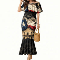 Remember The Alamo Texas Mermaid Dress Texan Pride Historical Heritage