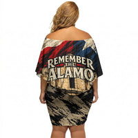 Remember The Alamo Texas Off Shoulder Short Dress Texan Pride Historical Heritage