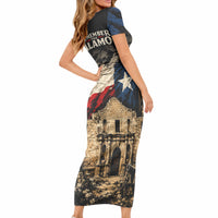 Remember The Alamo Texas Short Sleeve Bodycon Dress Texan Pride Historical Heritage