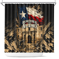 Remember The Alamo Texas Shower Curtain Texan Pride Historical Heritage