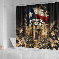 Remember The Alamo Texas Shower Curtain Texan Pride Historical Heritage