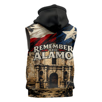 Remember The Alamo Texas Sleeveless Hoodie Texan Pride Historical Heritage