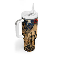 Remember The Alamo Texas Tumbler With Handle Texan Pride Historical Heritage