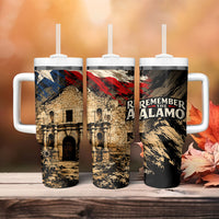 Remember The Alamo Texas Tumbler With Handle Texan Pride Historical Heritage