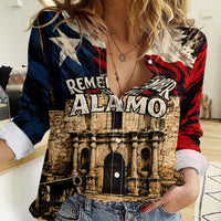 Remember The Alamo Texas Women Casual Shirt Texan Pride Historical Heritage