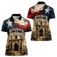 Remember The Alamo Texas Women Polo Shirt Texan Pride Historical Heritage