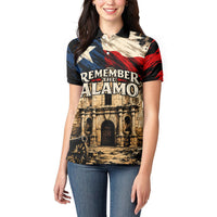 Remember The Alamo Texas Women Polo Shirt Texan Pride Historical Heritage