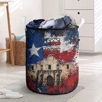 Texas Remember The Alamo Laundry Basket Distressed Splatter Paint Texan Pride