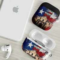 Texas Remember The Alamo AirPods Case Distressed Splatter Paint Texan Pride