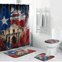 Texas Remember The Alamo Bathroom Set Distressed Splatter Paint Texan Pride