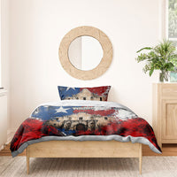 Texas Remember The Alamo Bedding Set Distressed Splatter Paint Texan Pride