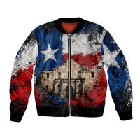 Texas Remember The Alamo Bomber Jacket Distressed Splatter Paint Texan Pride