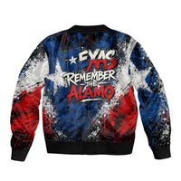 Texas Remember The Alamo Bomber Jacket Distressed Splatter Paint Texan Pride