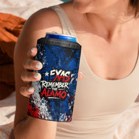 Texas Remember The Alamo 4 in 1 Can Cooler Tumbler Distressed Splatter Paint Texan Pride