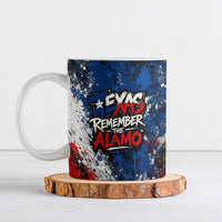 Texas Remember The Alamo Ceramic Mug Distressed Splatter Paint Texan Pride