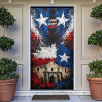 Texas Remember The Alamo Door Cover Distressed Splatter Paint Texan Pride