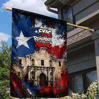 Texas Remember The Alamo Garden Flag Distressed Splatter Paint Texan Pride