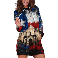Texas Remember The Alamo Hoodie Dress Distressed Splatter Paint Texan Pride