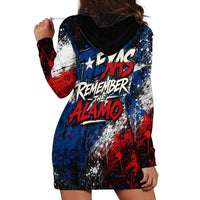 Texas Remember The Alamo Hoodie Dress Distressed Splatter Paint Texan Pride
