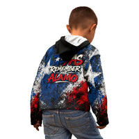 Texas Remember The Alamo Kid Hoodie Distressed Splatter Paint Texan Pride