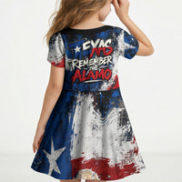 Texas Remember The Alamo Kid Short Sleeve Dress Distressed Splatter Paint Texan Pride