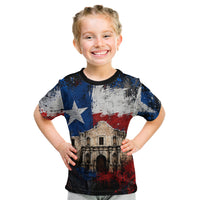 Texas Remember The Alamo Kid T Shirt Distressed Splatter Paint Texan Pride