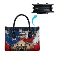 Texas Remember The Alamo Leather Bag Distressed Splatter Paint Texan Pride