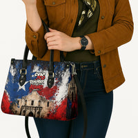 Texas Remember The Alamo Leather Bag Distressed Splatter Paint Texan Pride