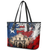 Texas Remember The Alamo Leather Tote Bag Distressed Splatter Paint Texan Pride