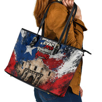 Texas Remember The Alamo Leather Tote Bag Distressed Splatter Paint Texan Pride