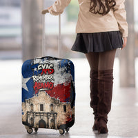 Texas Remember The Alamo Luggage Cover Distressed Splatter Paint Texan Pride
