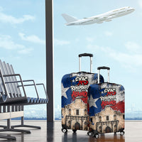 Texas Remember The Alamo Luggage Cover Distressed Splatter Paint Texan Pride