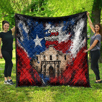 Texas Remember The Alamo Quilt Distressed Splatter Paint Texan Pride