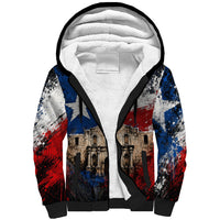 Texas Remember The Alamo Sherpa Hoodie Distressed Splatter Paint Texan Pride