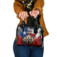 Texas Remember The Alamo Shoulder Handbag Distressed Splatter Paint Texan Pride