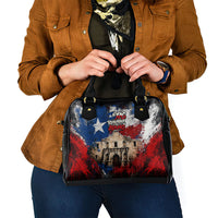 Texas Remember The Alamo Shoulder Handbag Distressed Splatter Paint Texan Pride