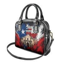 Texas Remember The Alamo Shoulder Handbag Distressed Splatter Paint Texan Pride