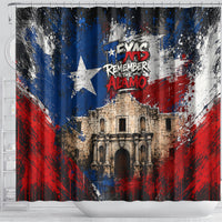 Texas Remember The Alamo Shower Curtain Distressed Splatter Paint Texan Pride
