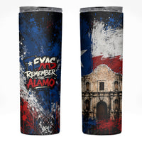 Texas Remember The Alamo Skinny Tumbler Distressed Splatter Paint Texan Pride