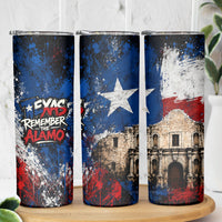 Texas Remember The Alamo Skinny Tumbler Distressed Splatter Paint Texan Pride