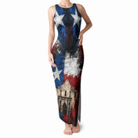 Texas Remember The Alamo Tank Maxi Dress Distressed Splatter Paint Texan Pride