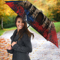 Texas Remember The Alamo Umbrella Distressed Splatter Paint Texan Pride