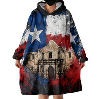 Texas Remember The Alamo Wearable Blanket Hoodie Distressed Splatter Paint Texan Pride