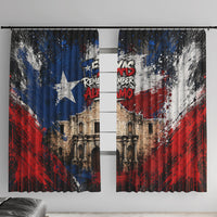 Texas Remember The Alamo Window Curtain Distressed Splatter Paint Texan Pride